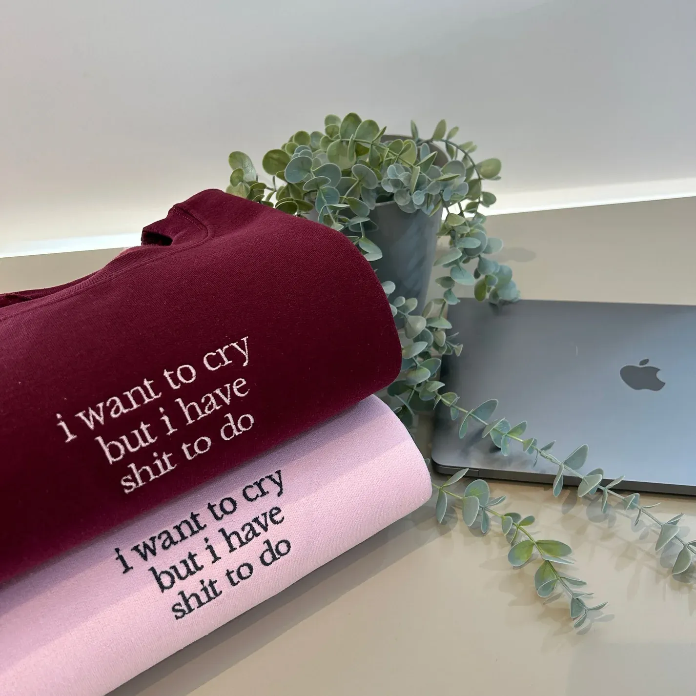 Slogan Embroidered Sweatshirt