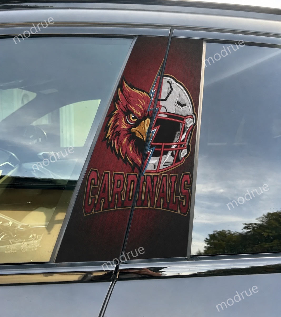 Arizona Cardinals Car Pillar Wrap - Universal Fit Style 2