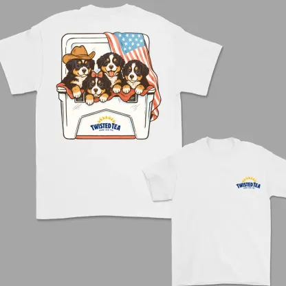 Dogs Beer Tees, 4th Of July T-Shirt   Bernese mountain T-shirt
