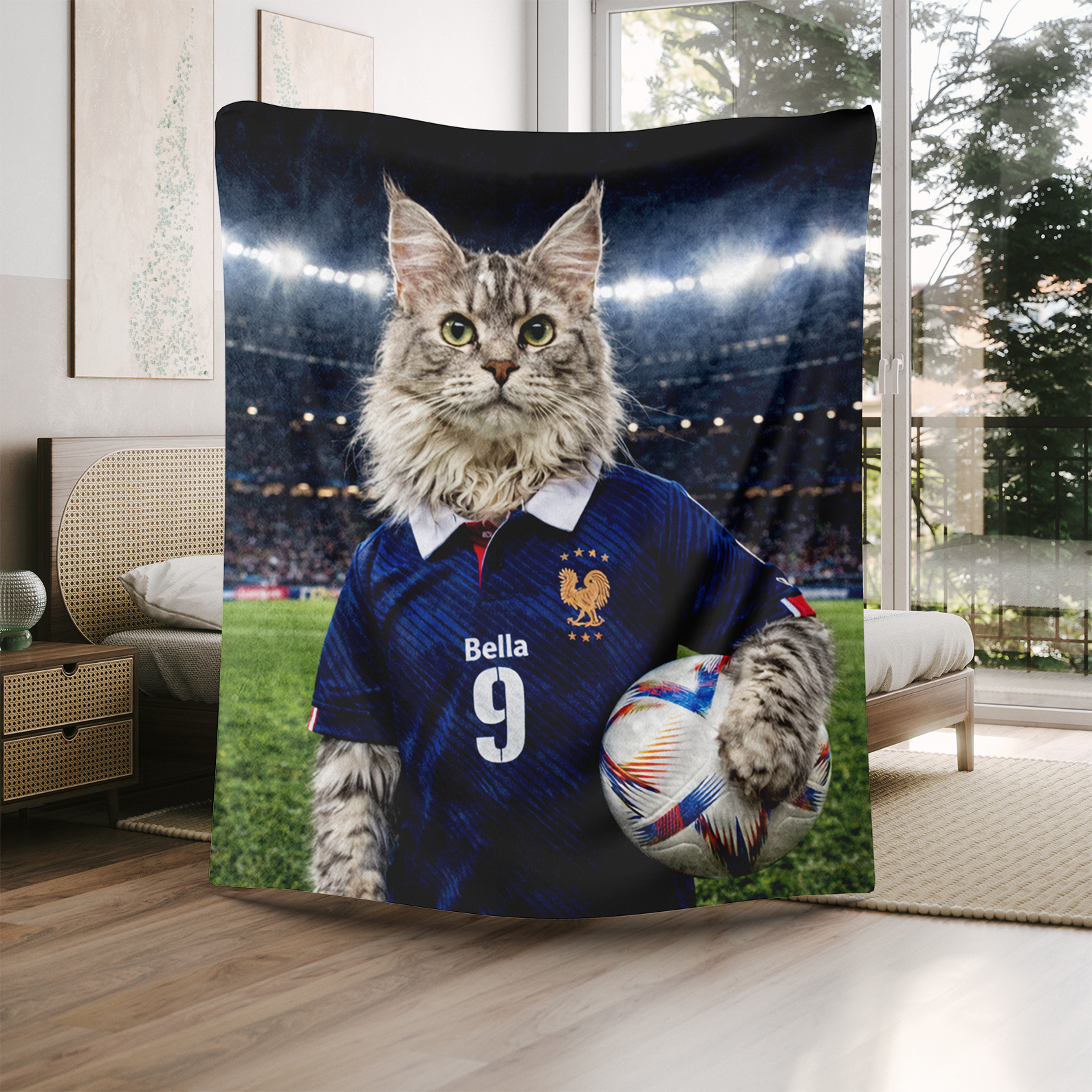 Custom Soccer Pet Blanket-Turn Your Pet Into a World Cup Champion