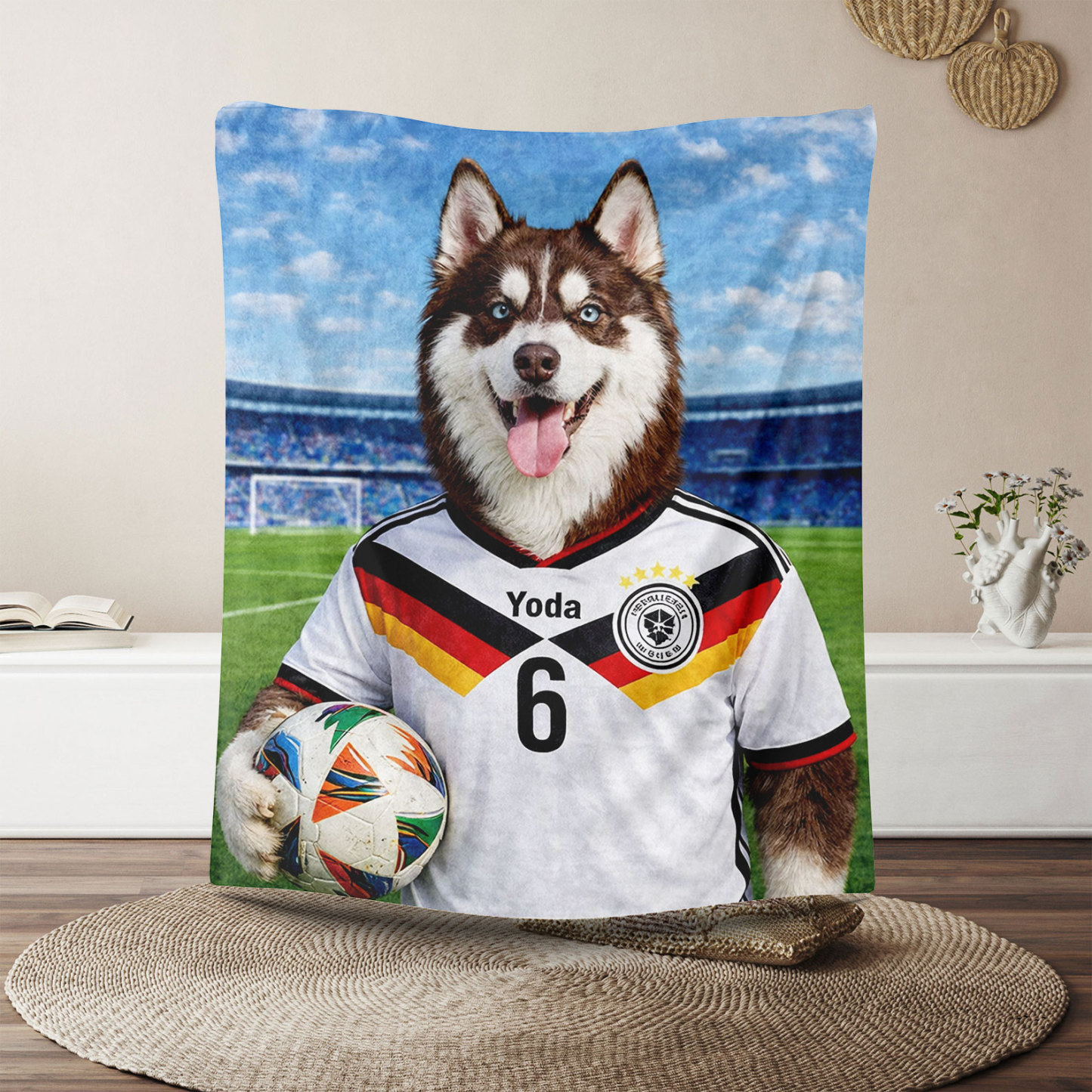 Custom Soccer Pet Blanket-Turn Your Pet Into a World Cup Champion