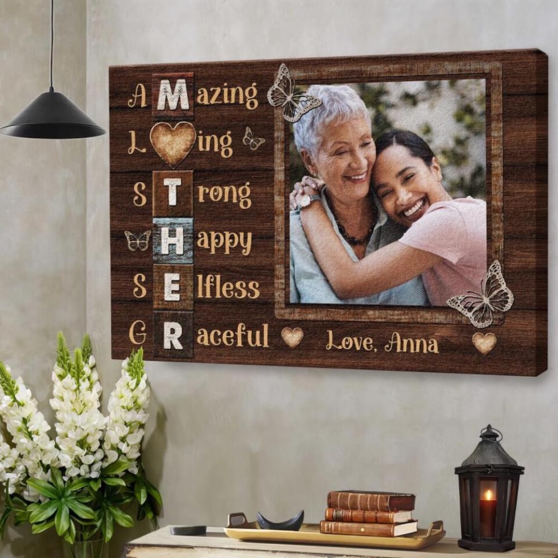 Personalized Mother’s Day Photo Canvas Plaque