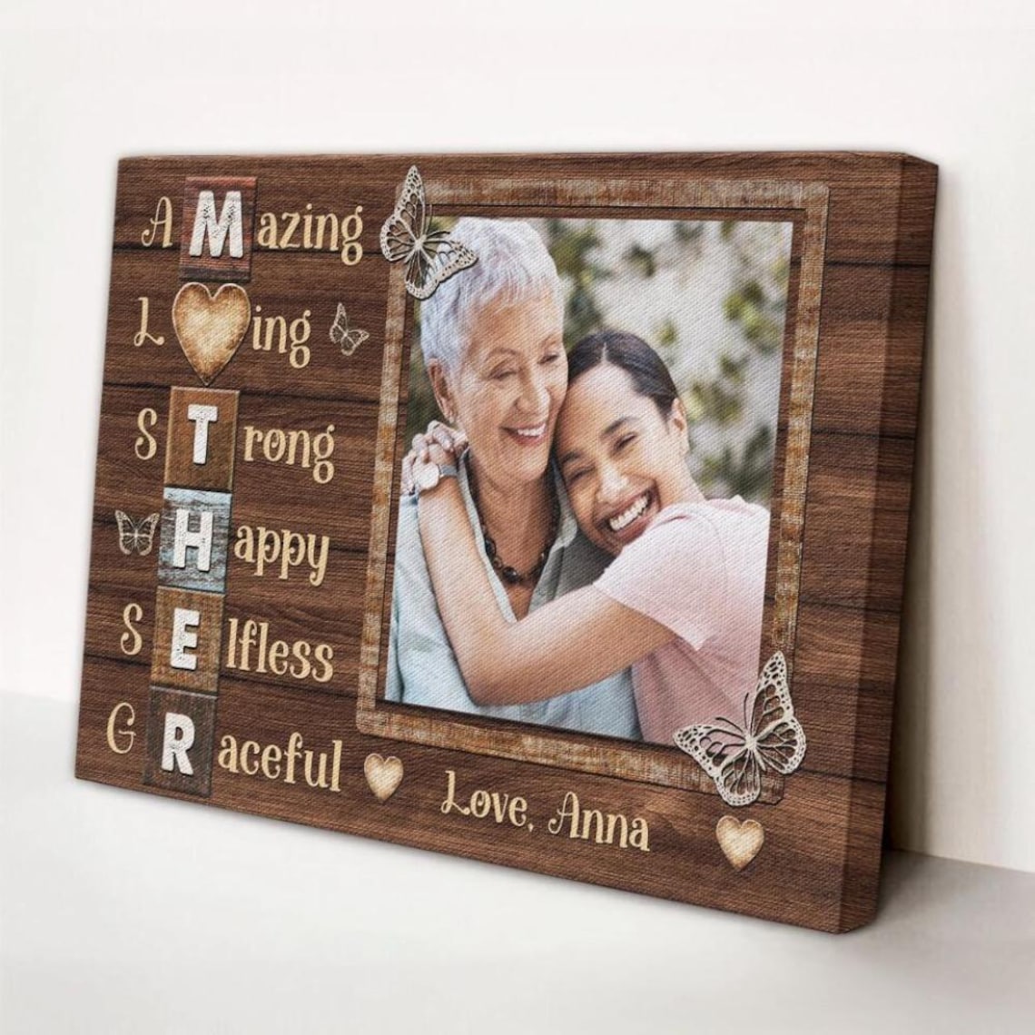 Personalized Mother’s Day Photo Canvas Plaque
