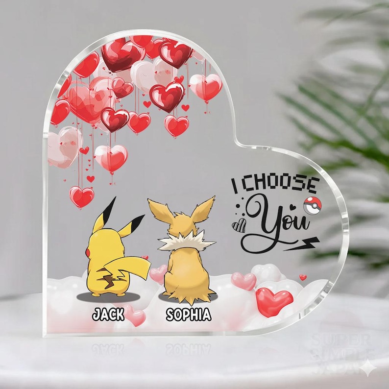 We Choose You Dad Personalized Heart Acrylic Plaque