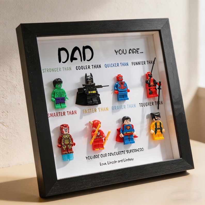 Personalized Hero Dad Shadow Box