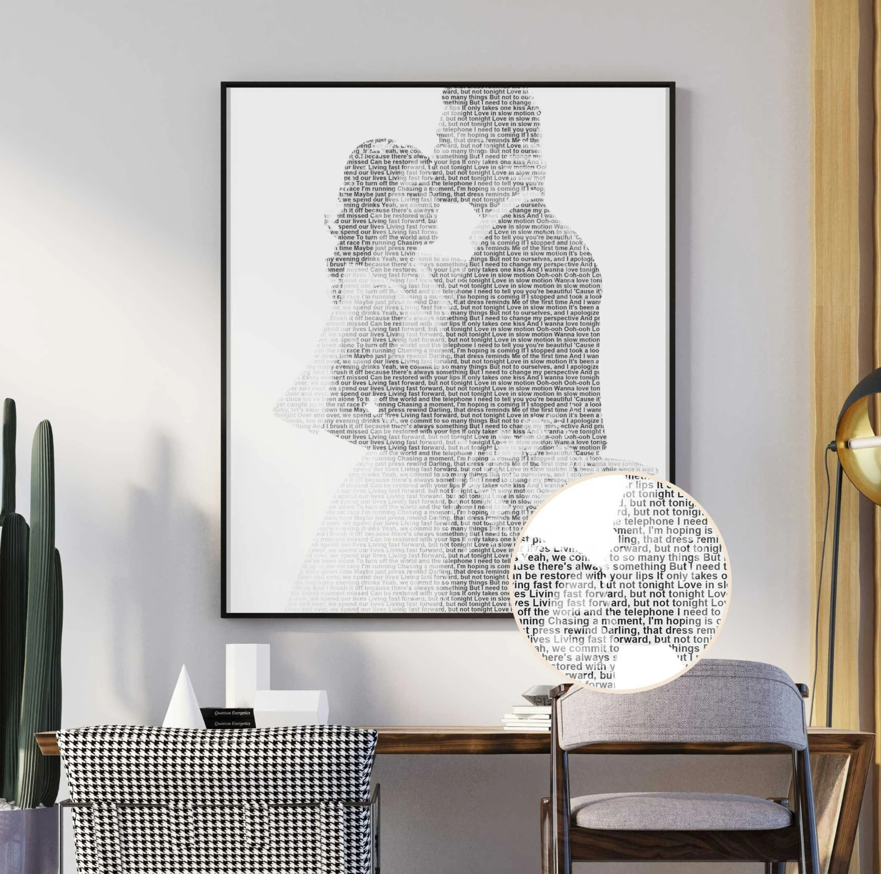 Portrait Song Lyrics Photo Frame Anniversary Gift