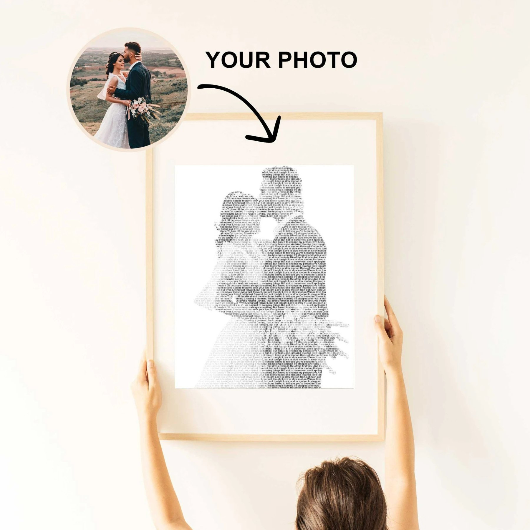 Portrait Song Lyrics Photo Frame Anniversary Gift