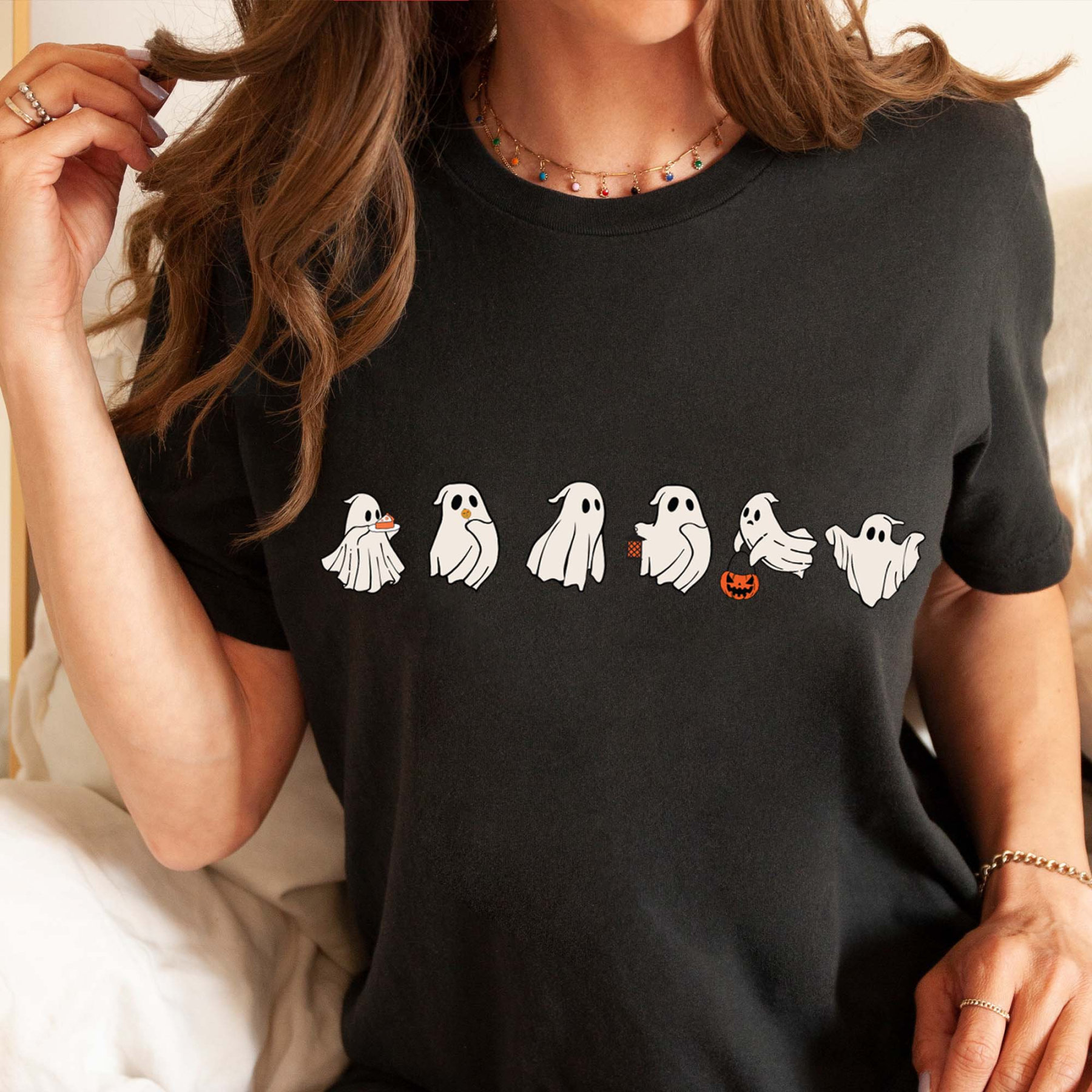 Cute group of ghost Halloween sweatshirt