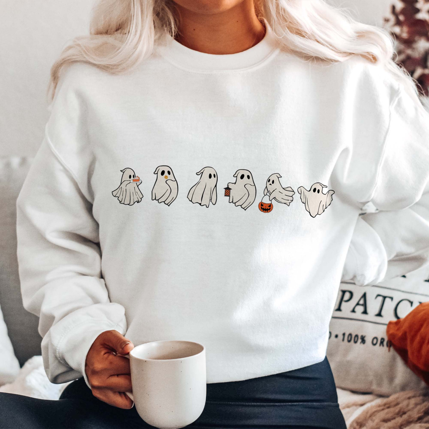 Cute group of ghost Halloween sweatshirt