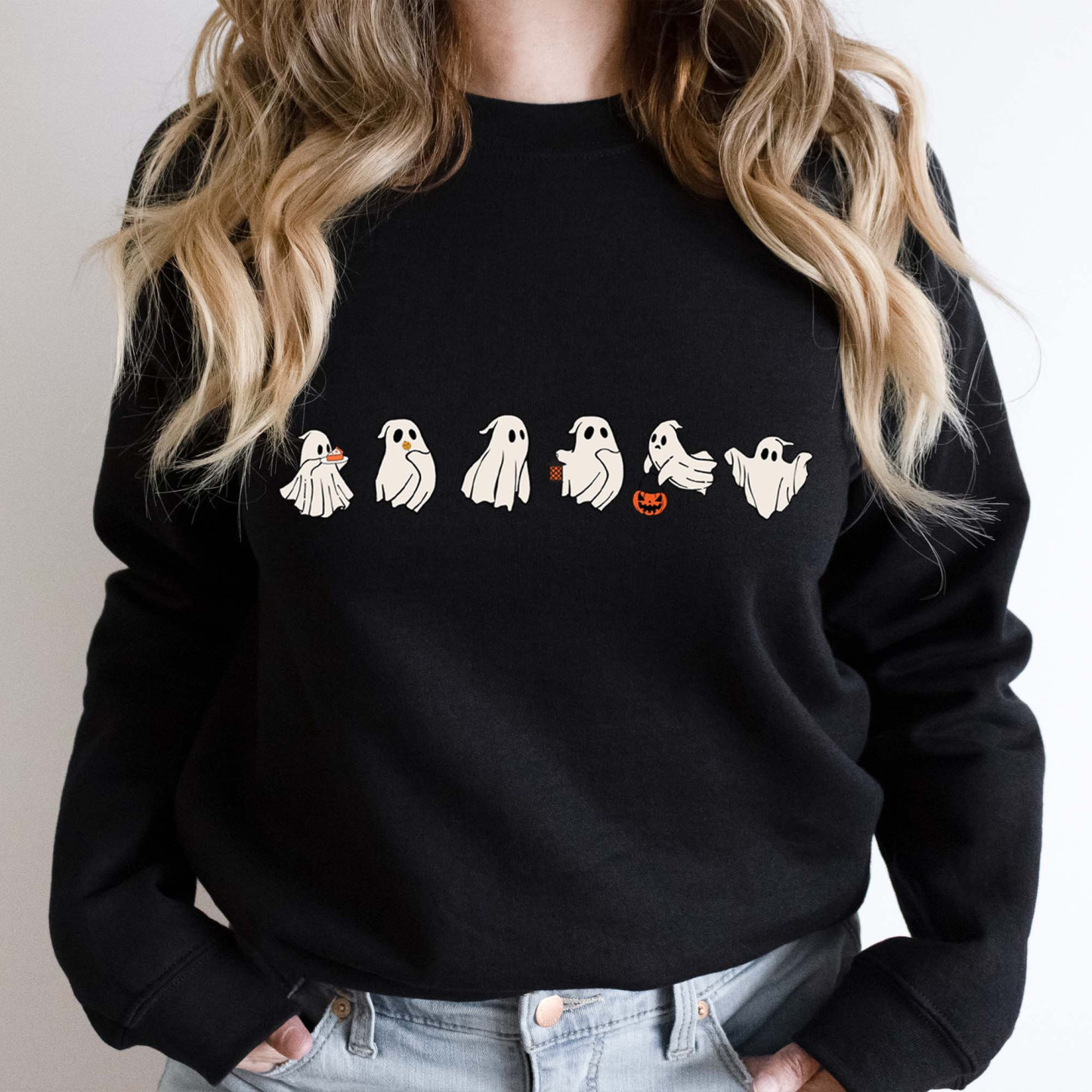Cute group of ghost Halloween sweatshirt