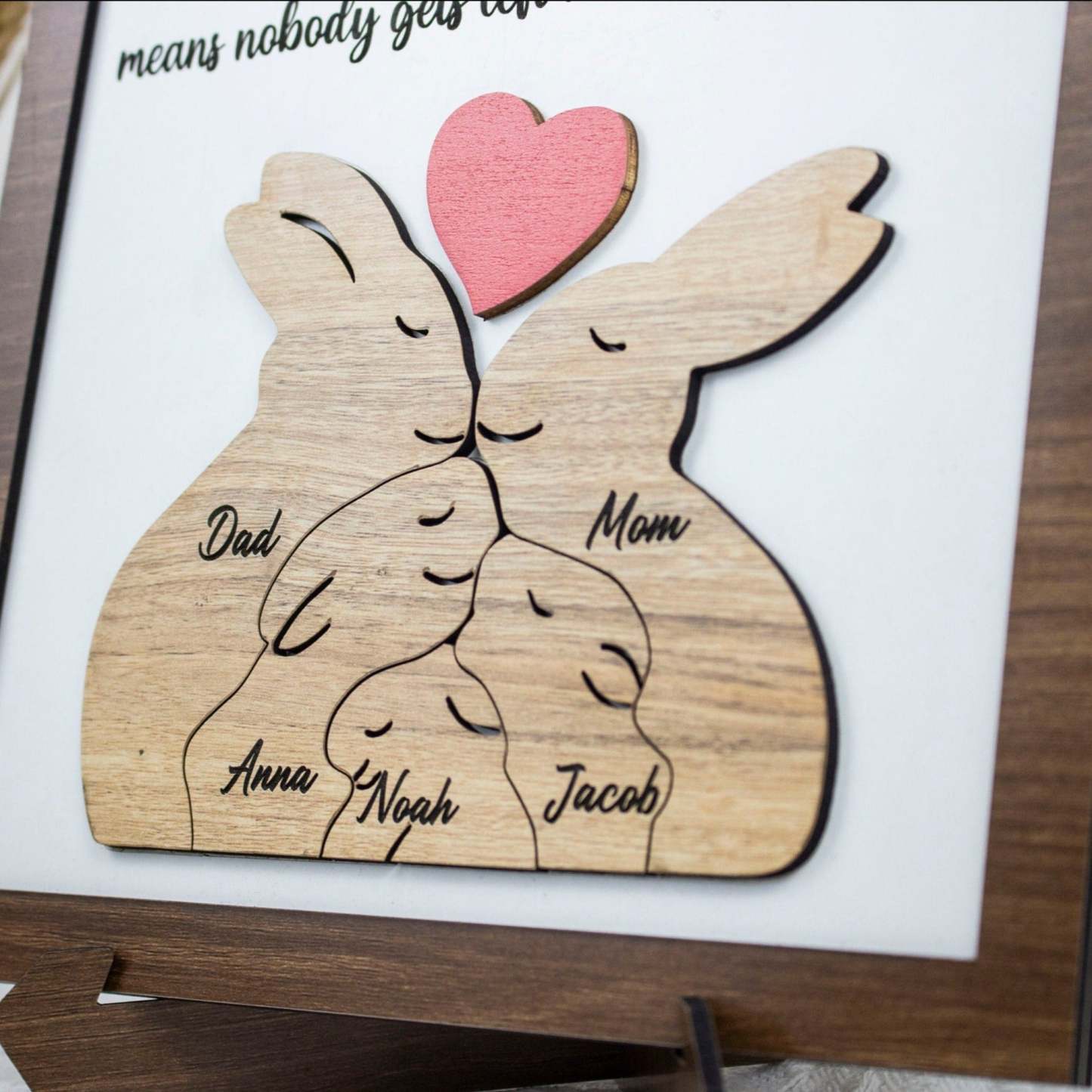 Personalized Mom Puzzle Sign-rabbit