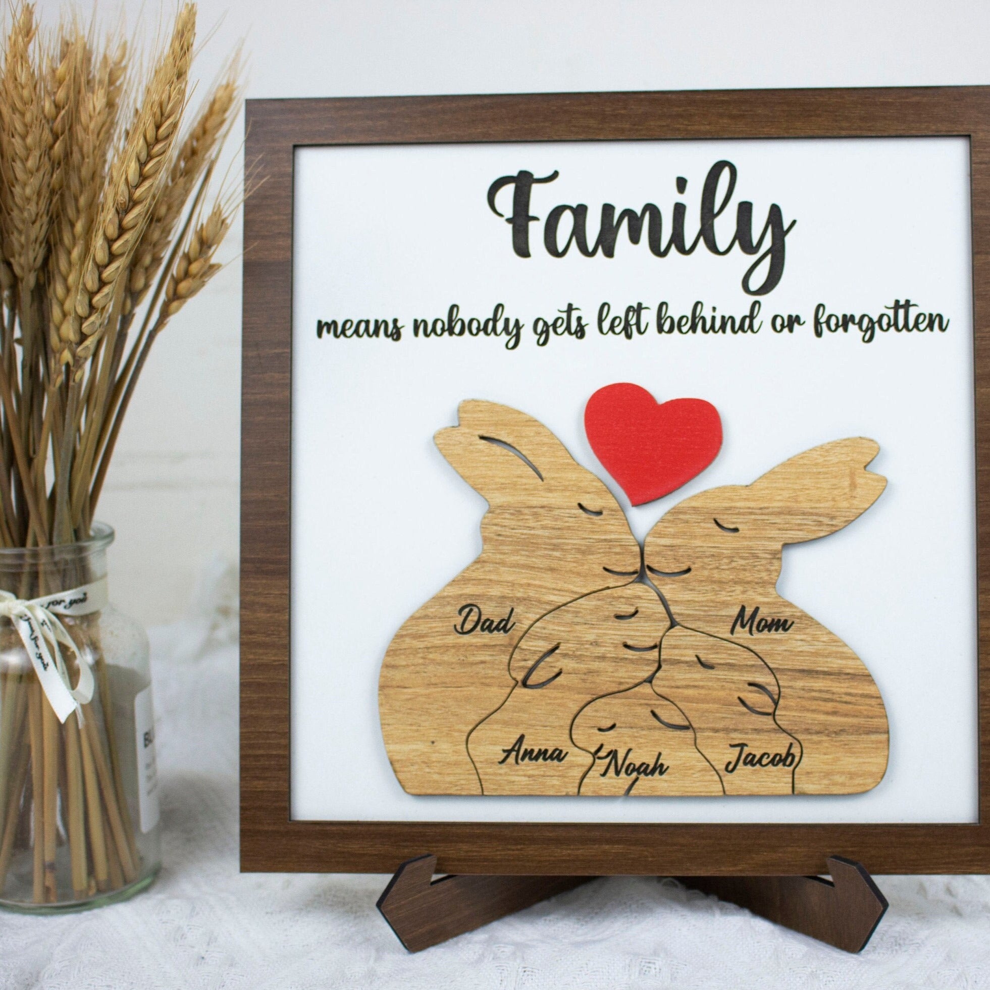 Personalized Mom Puzzle Sign-rabbit