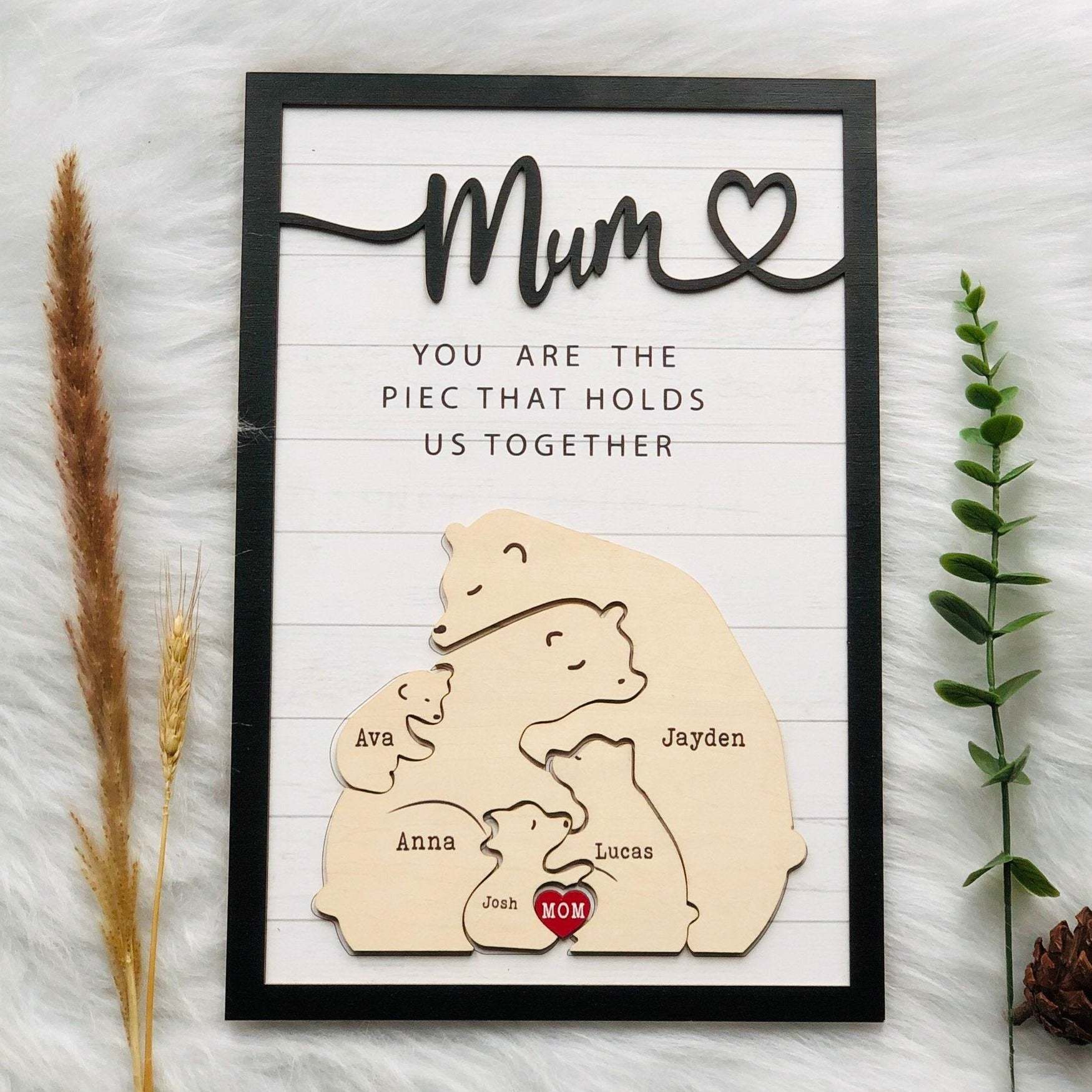 2024 Wooden Bears Family Puzzle