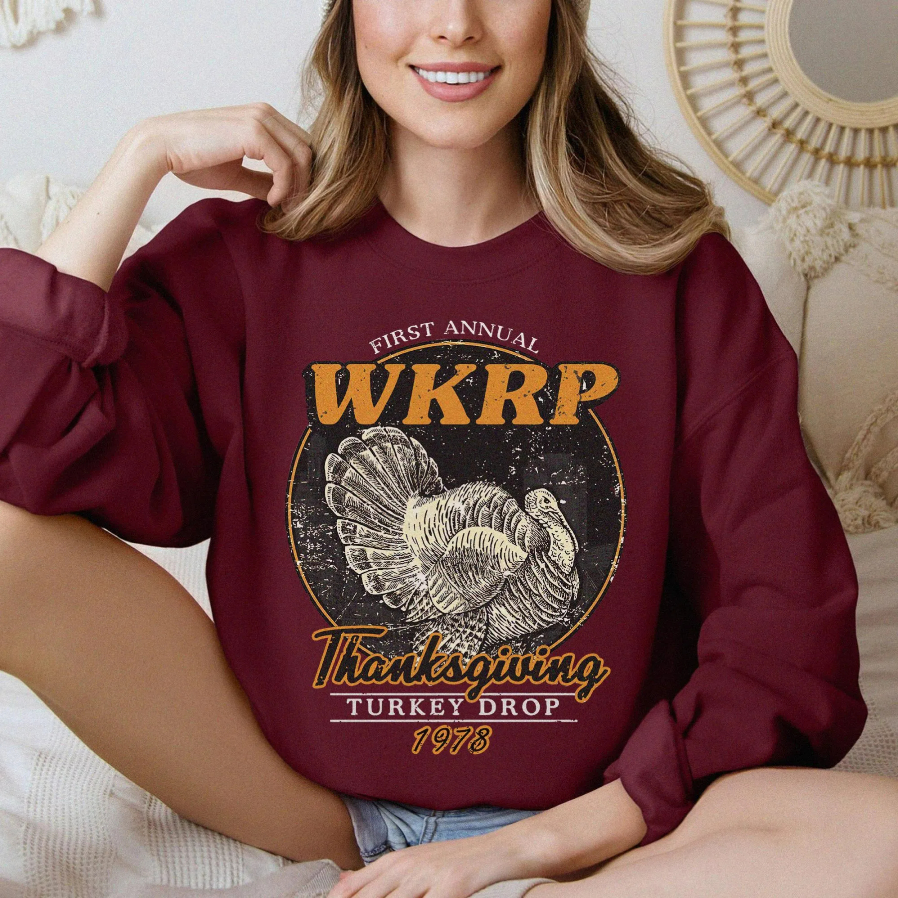 Retro First Annual Wkrp Thanksgiving Turkey Drop T-Shirt