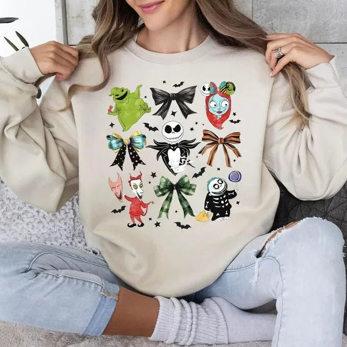 Nightmare Before Christmas Bows Sweatshirt