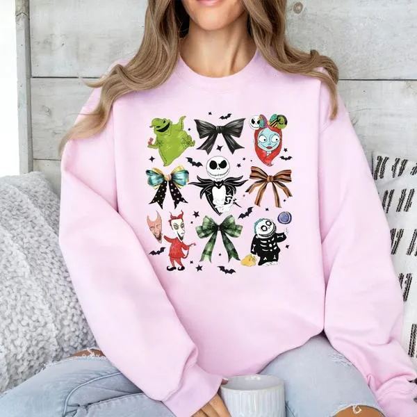 Nightmare Before Christmas Bows Sweatshirt