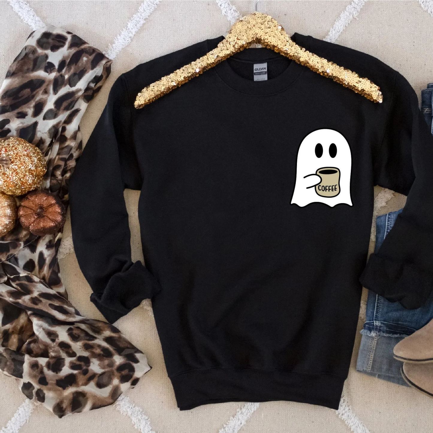 Cute Spooky Coffee Sweatshirt