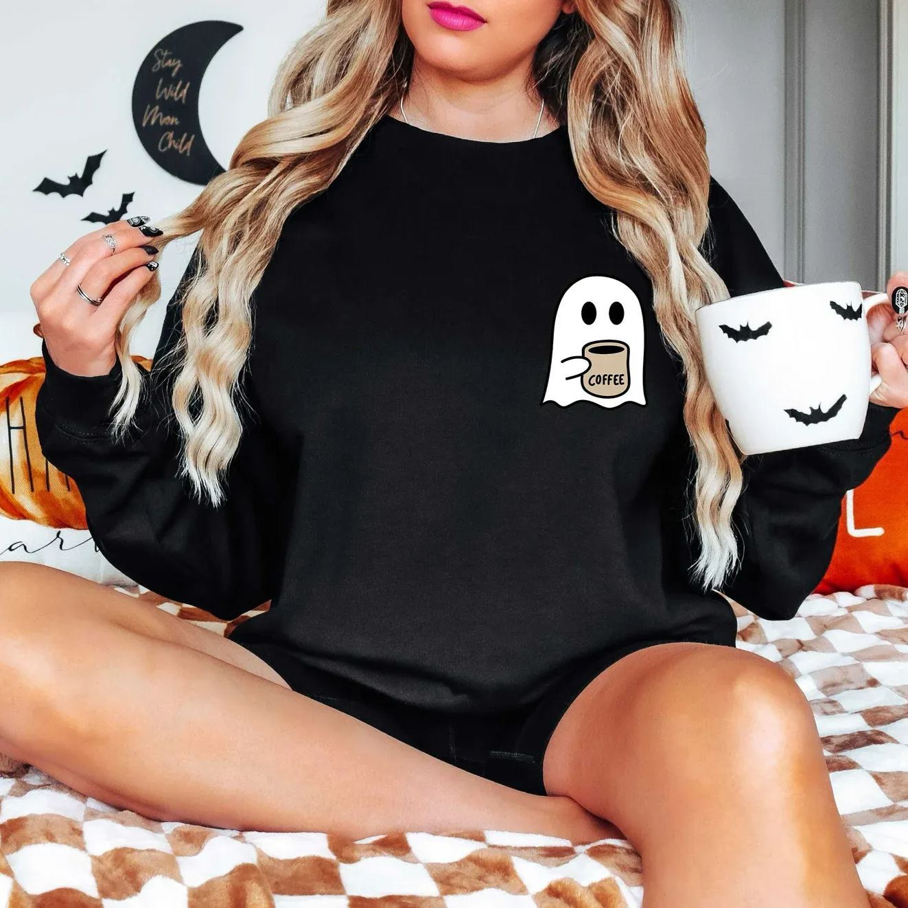Cute Spooky Coffee Sweatshirt
