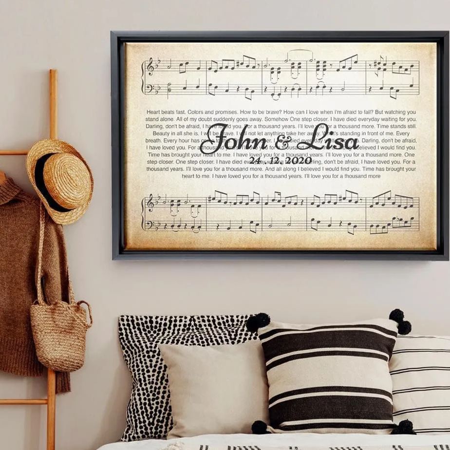 Song Lyrics On Canvas Custom Wall Art