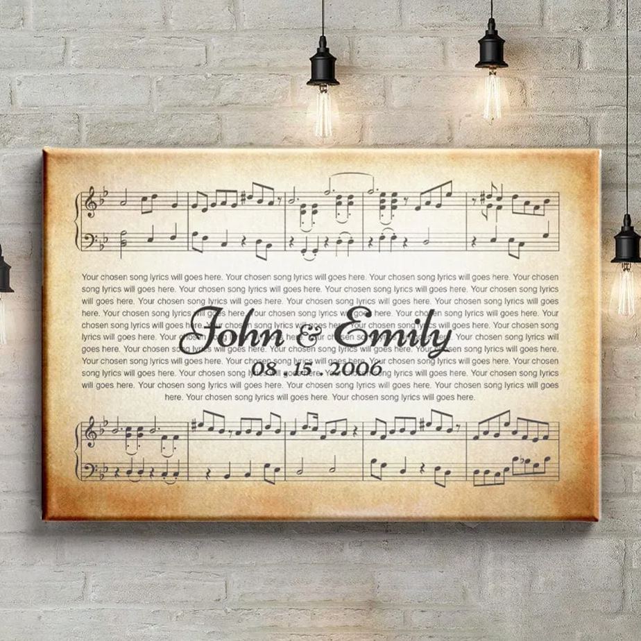 Song Lyrics On Canvas Custom Wall Art