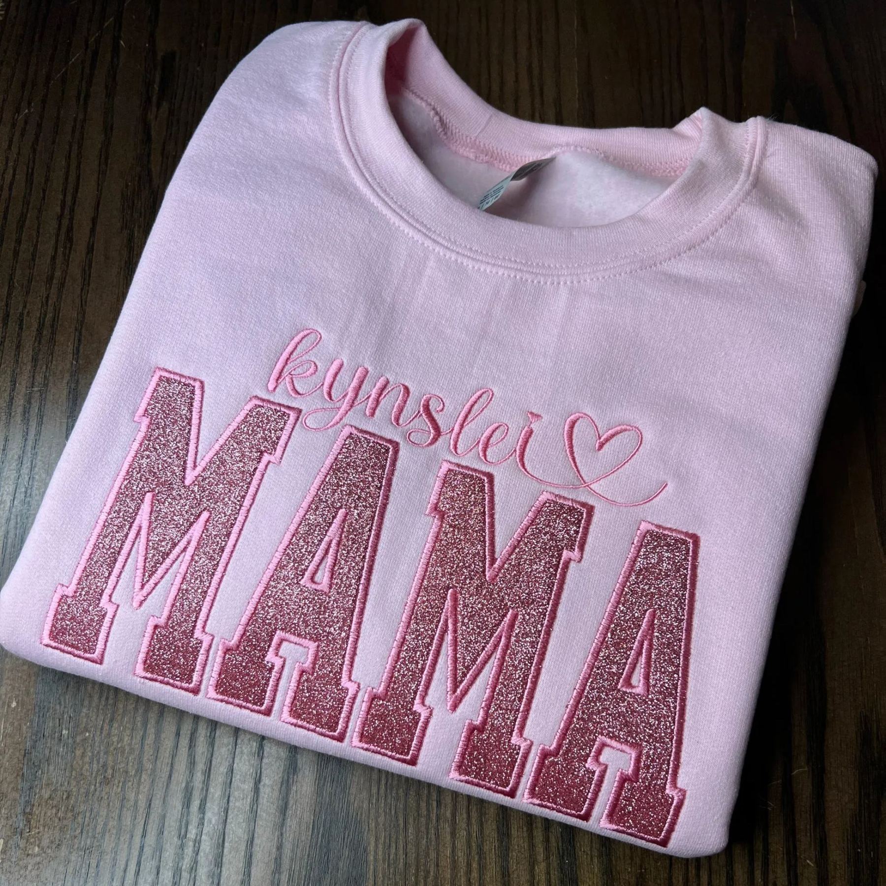 Glitter MAMA Embroidered Sweatshirt
