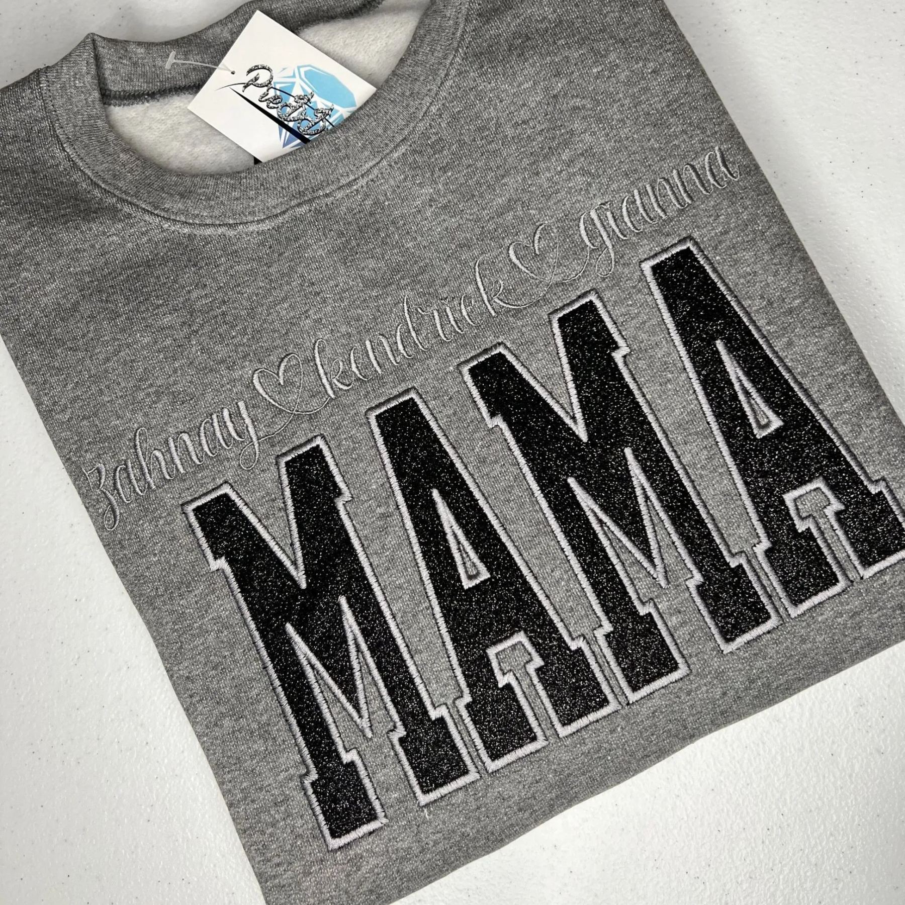 Glitter MAMA Embroidered Sweatshirt