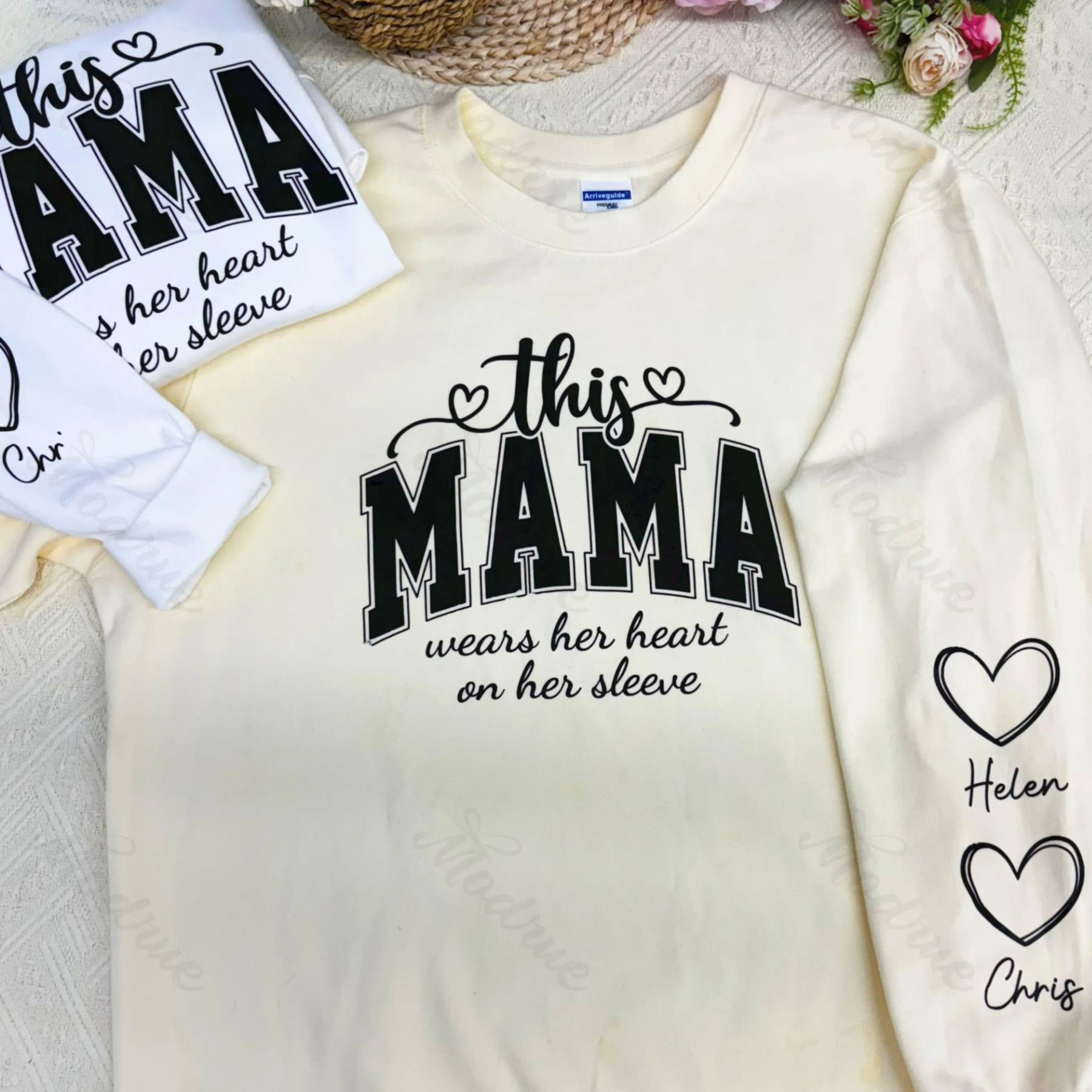 Personalized MAMA Sweatshirt With Kids Names