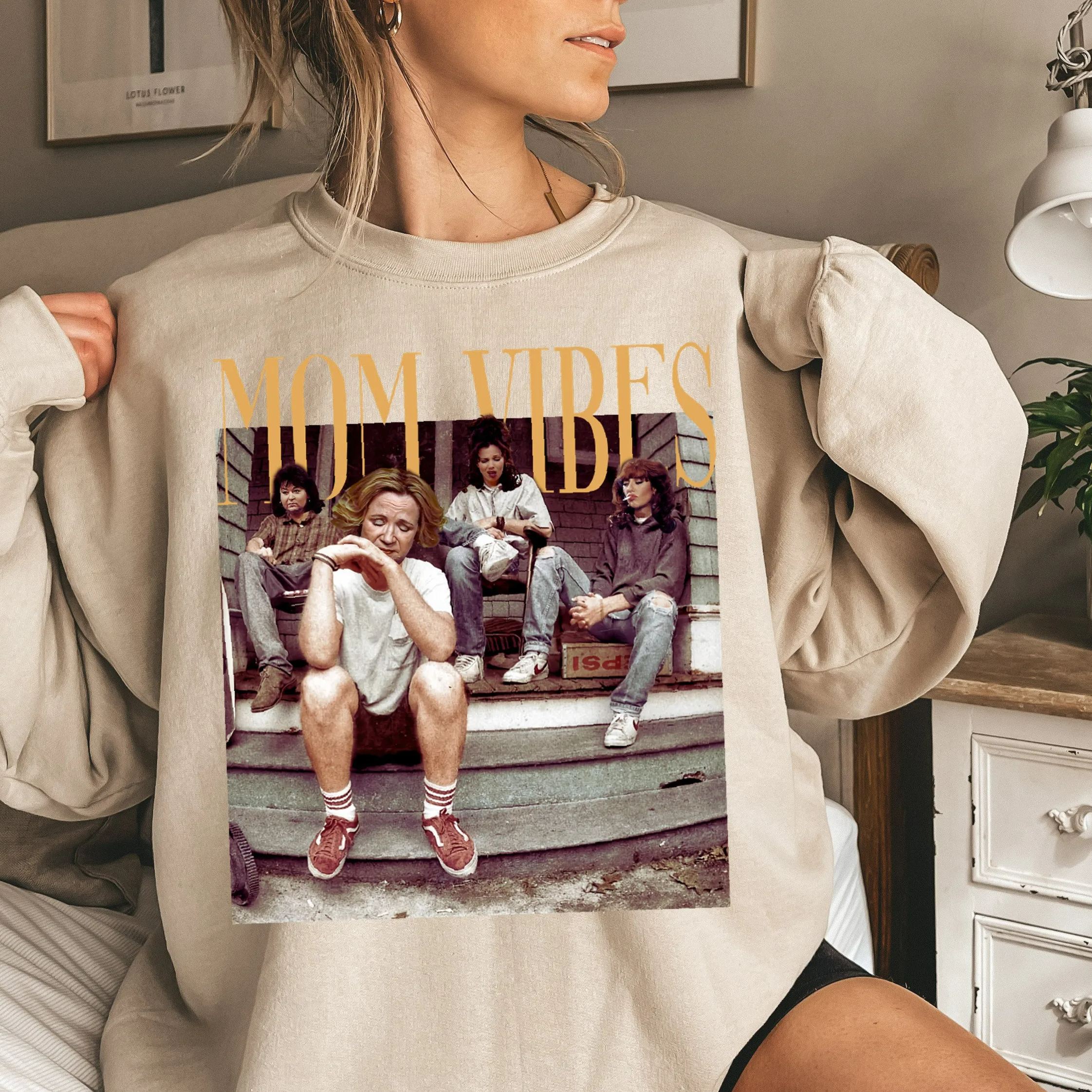 Retro Mom Vibes Sweatshirt, 90s Mom Vibes T-Shirt