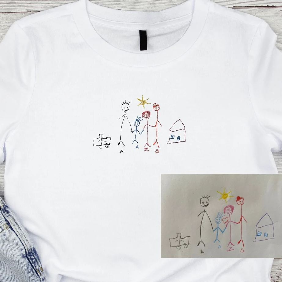 Custom Embroidered Kids' Drawing Sweatshirt