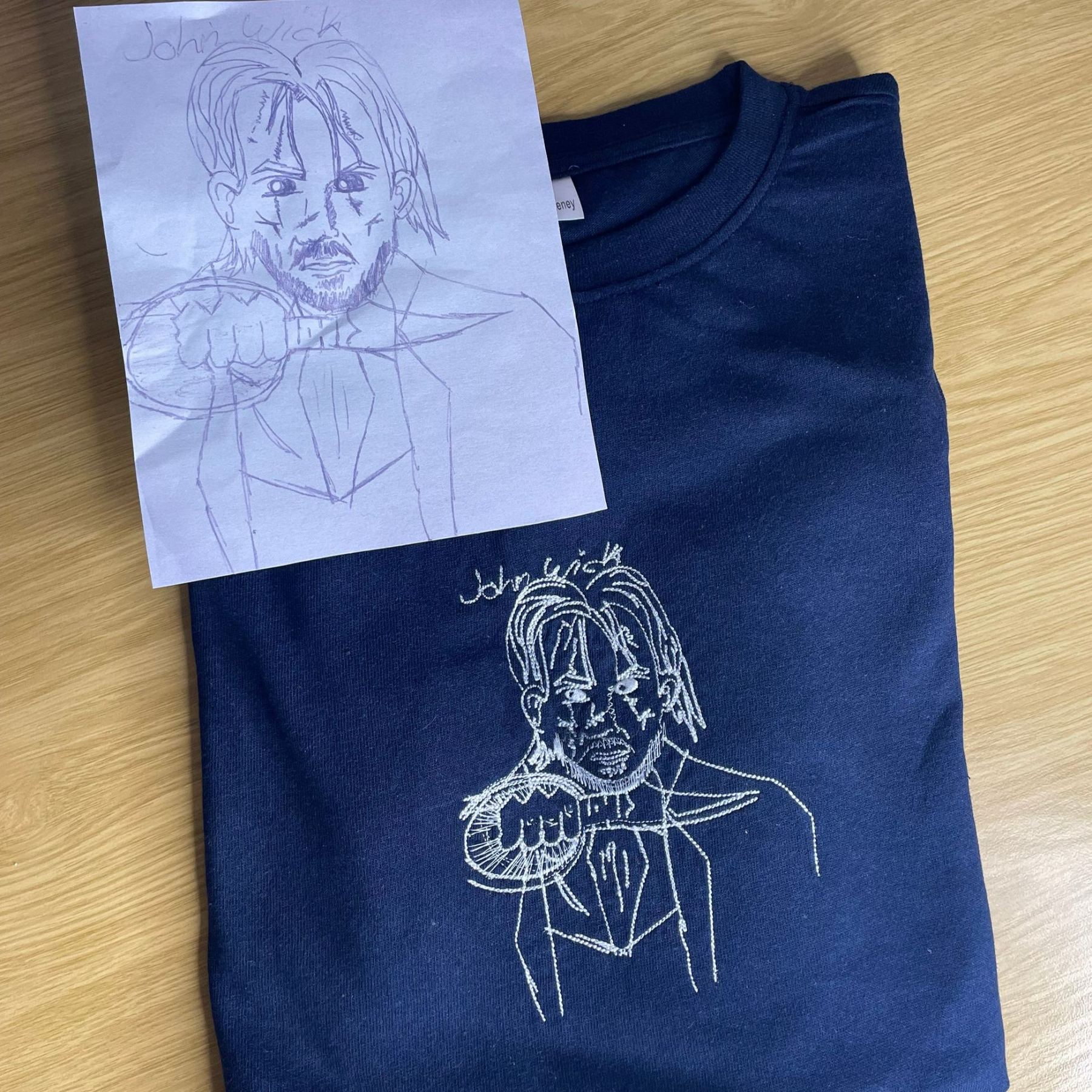 Custom Embroidered Kids' Drawing Sweatshirt