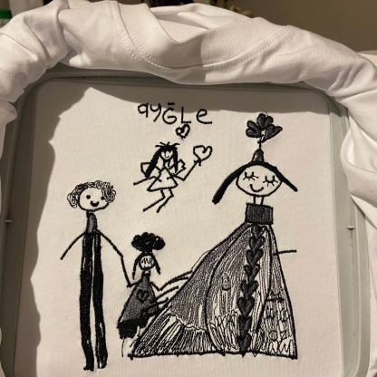 Custom Embroidered Kids' Drawing Sweatshirt