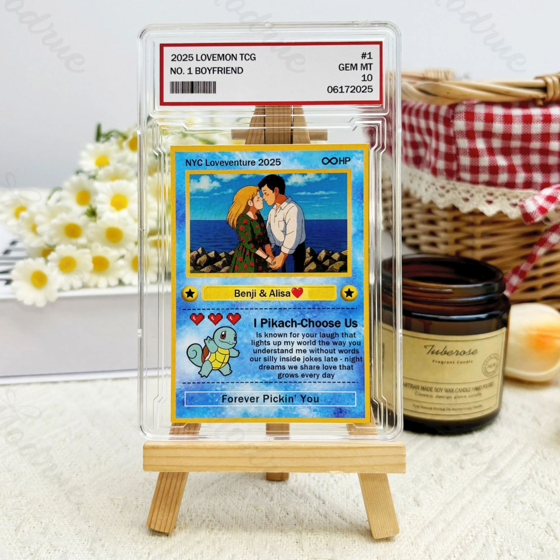 Custom Anime Photo Couple Card For Your love