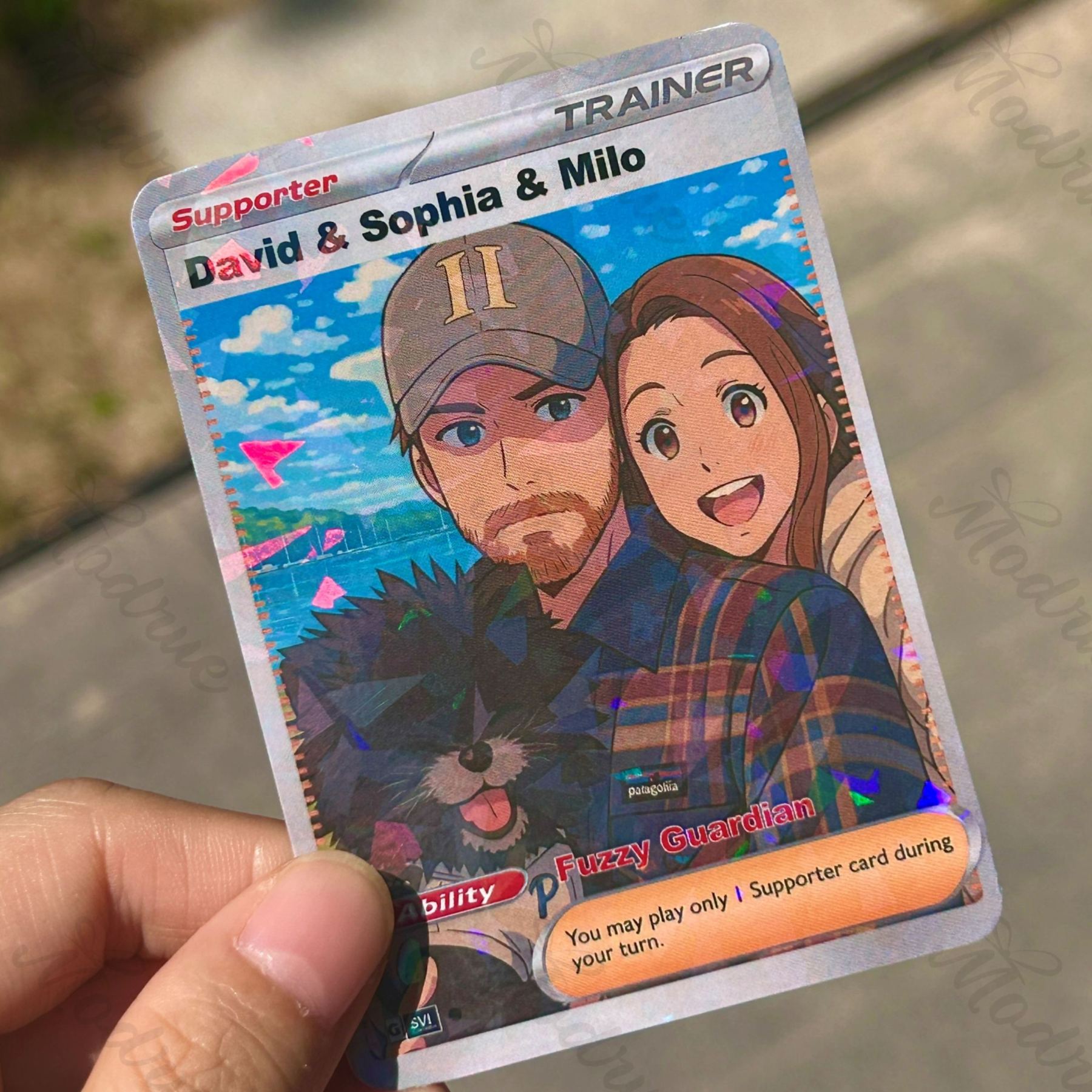 Personalized Couple Photo Anime Style Card