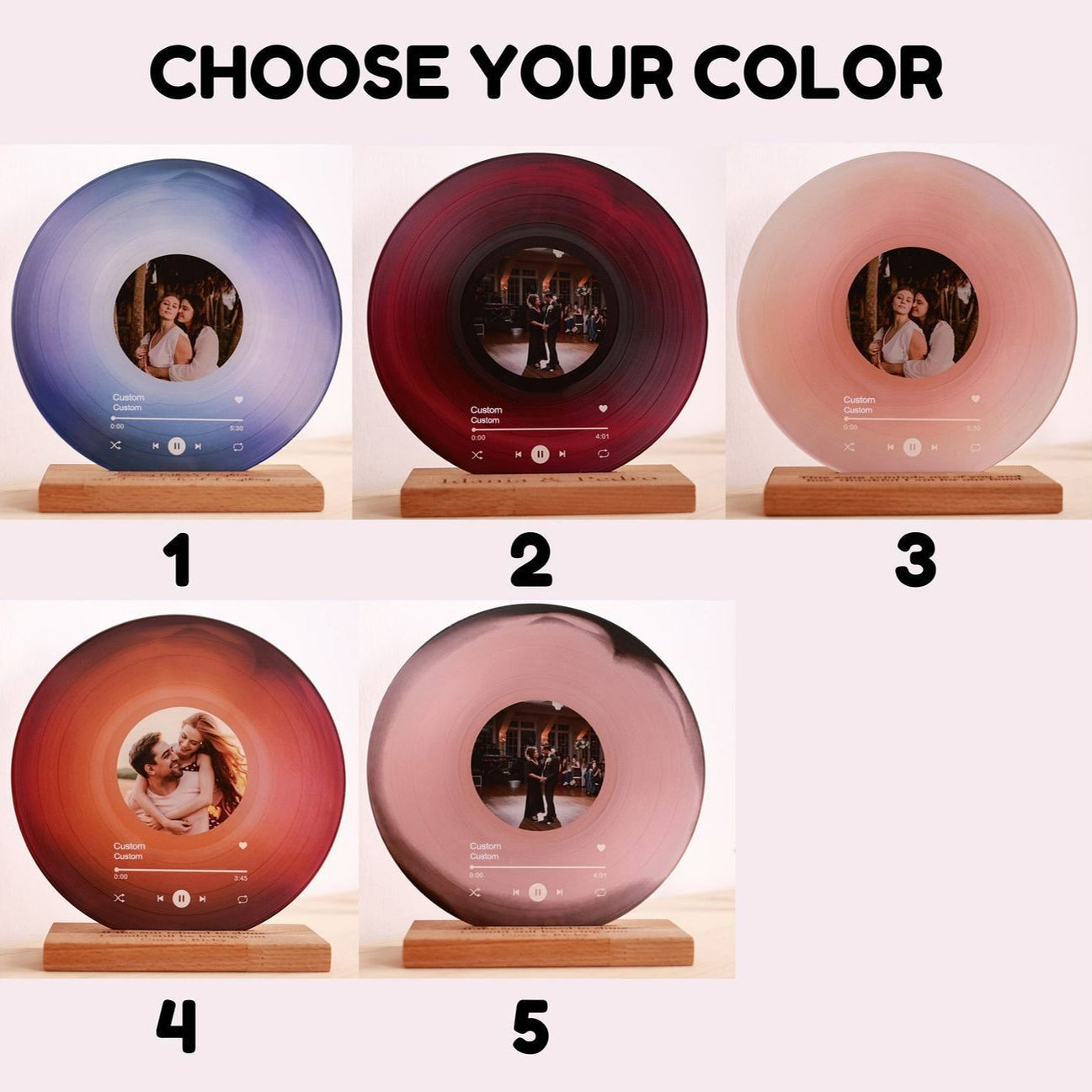 Personalized Record with Photo - Acrylic Song Plaque