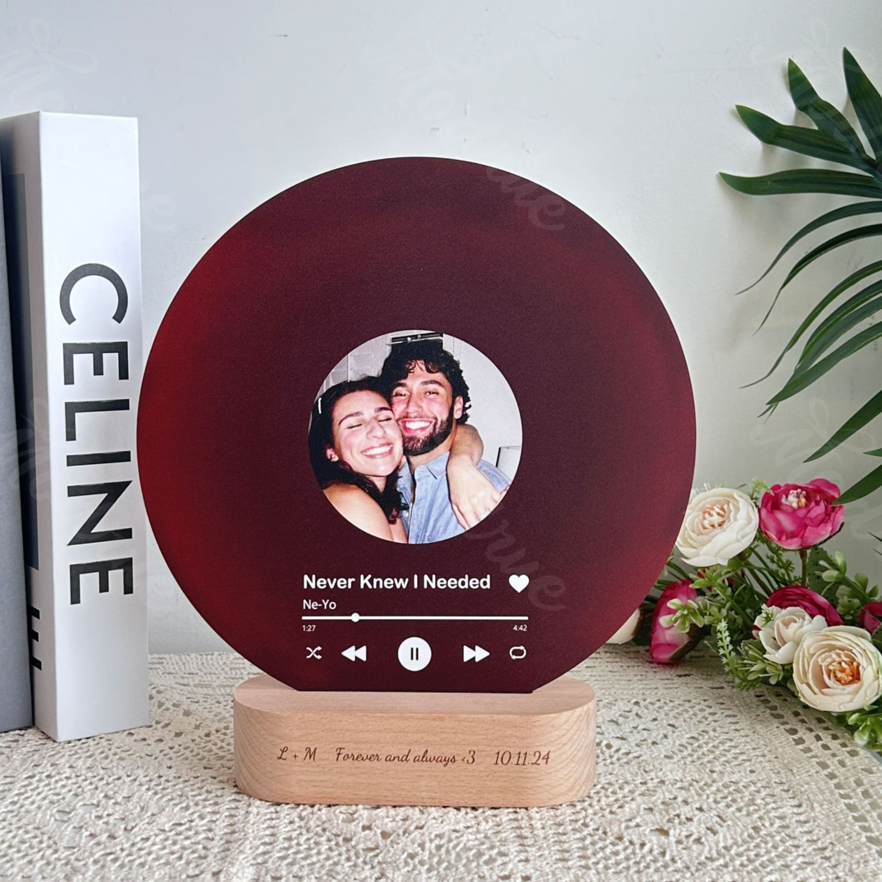 Personalized Record with Photo - Acrylic Song Plaque with NFC🎵