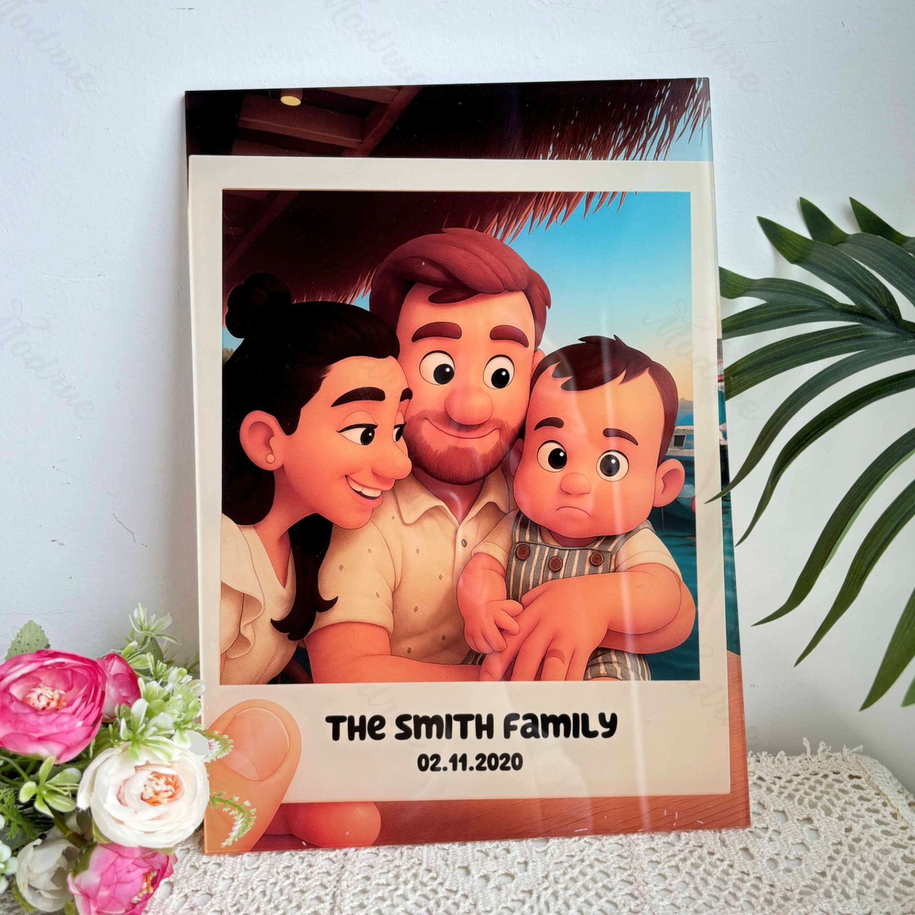 Custom Cartoon Portrait Acrylic Plaque