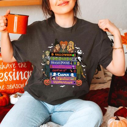 Retro Halloween Movie Tape Shirt