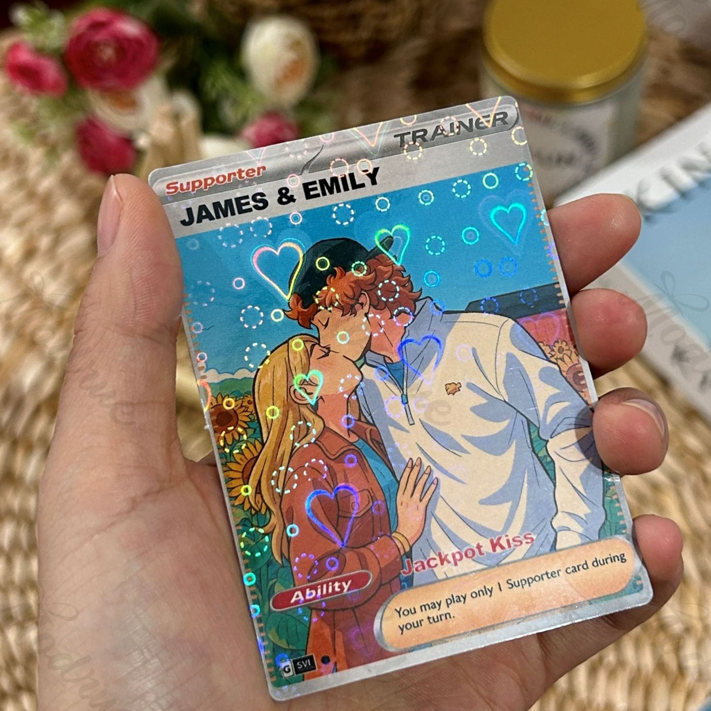 Personalized Couple Photo Anime Style Card