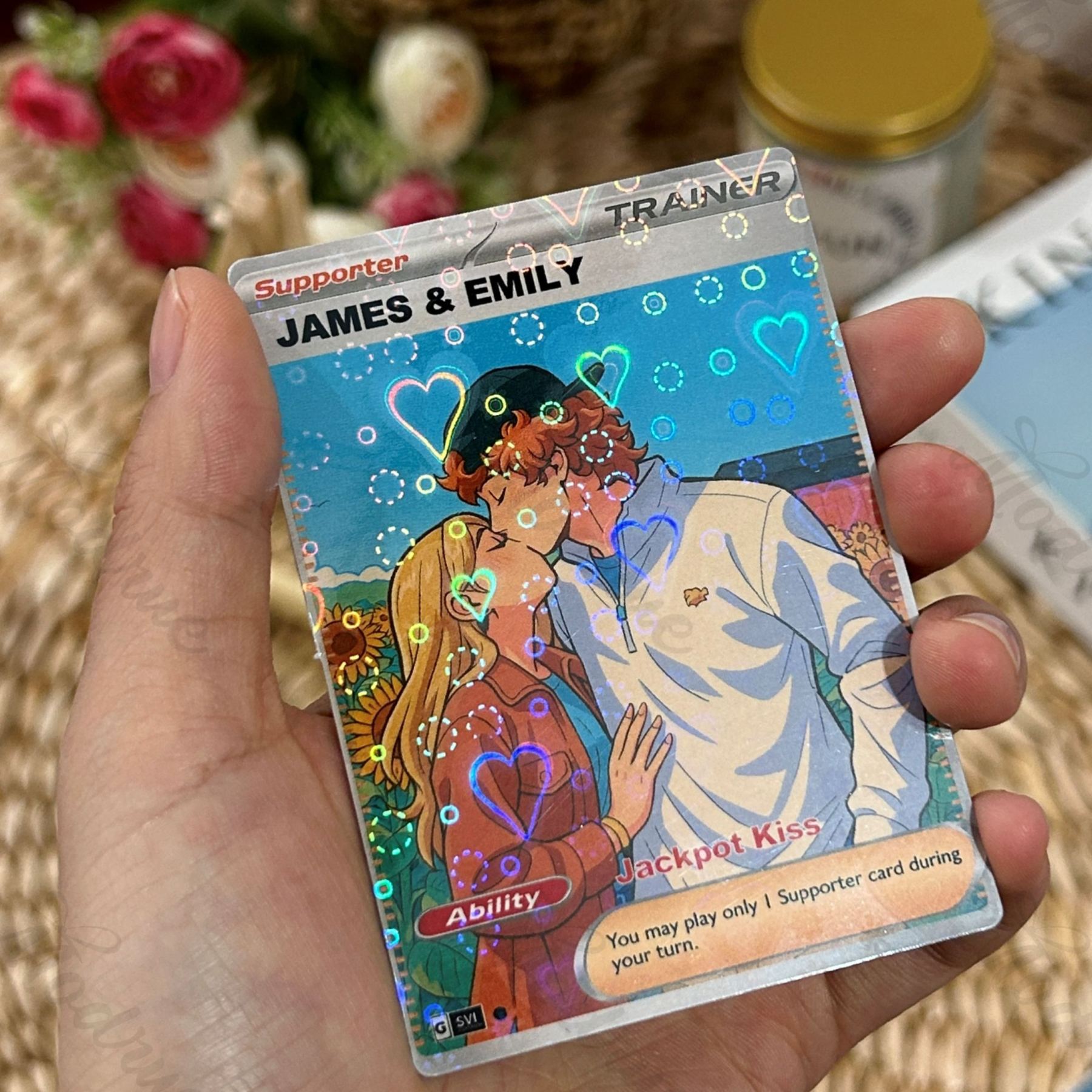 Personalized Couple Photo Anime Style Card