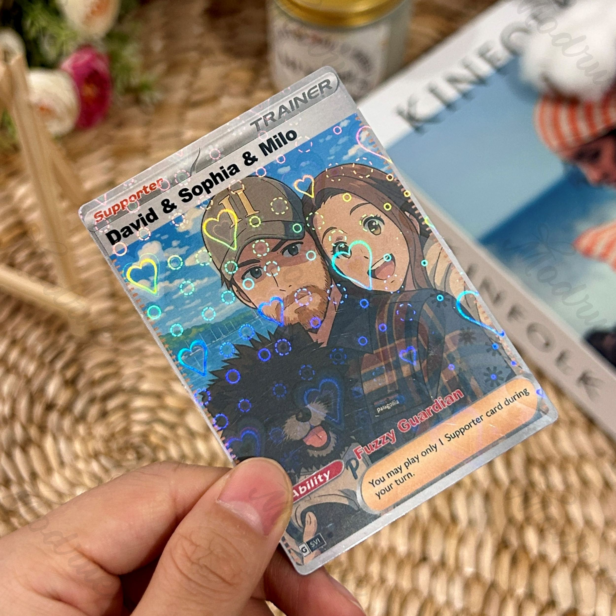Personalized Couple Photo Anime Style Card