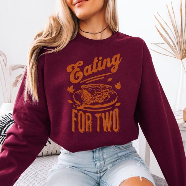 Eating for Two Pregnancy Announcement Shirt