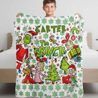 Personalized Name Christmas Blanket