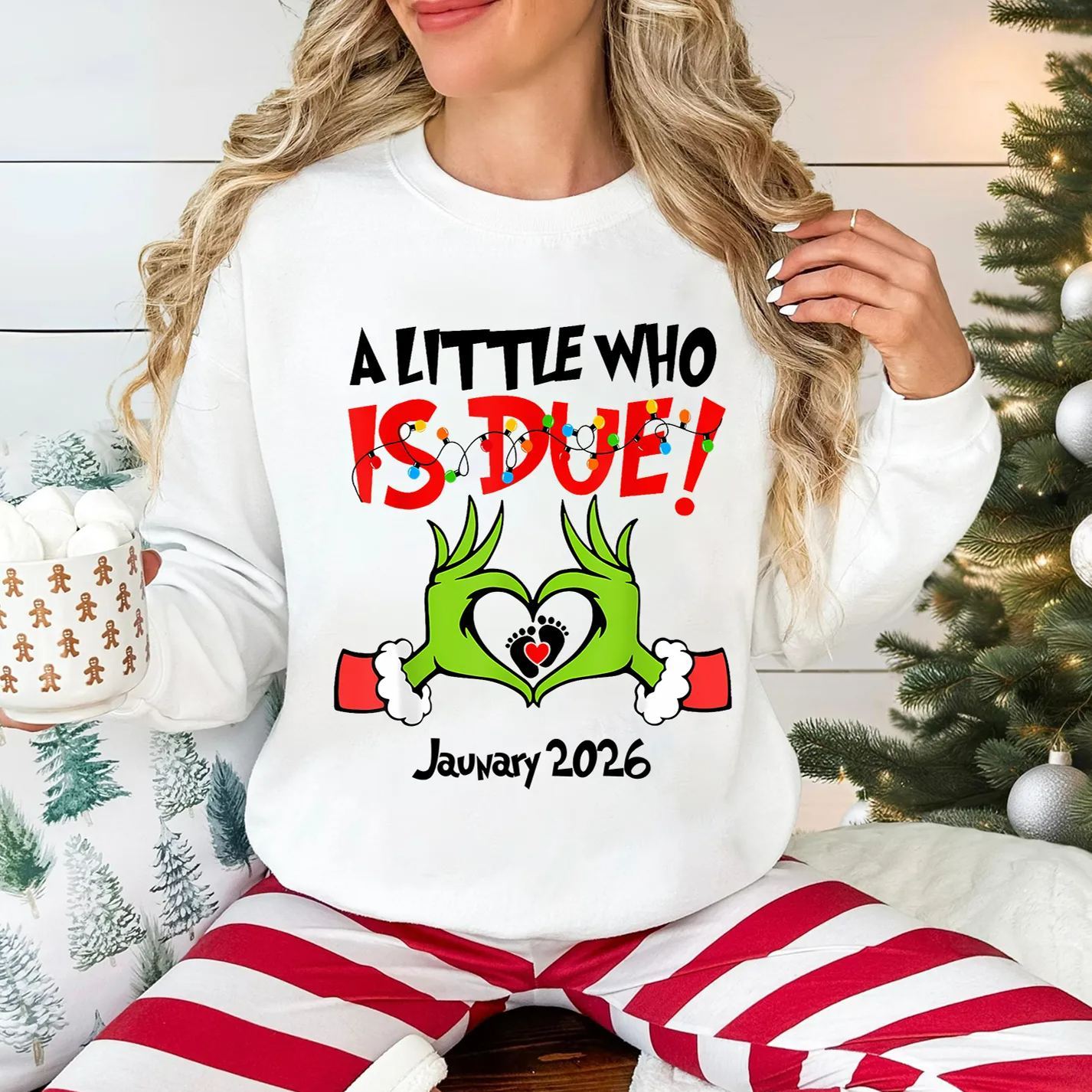  A Little Who Is Due Shirt Christmas Pregnant Shirt