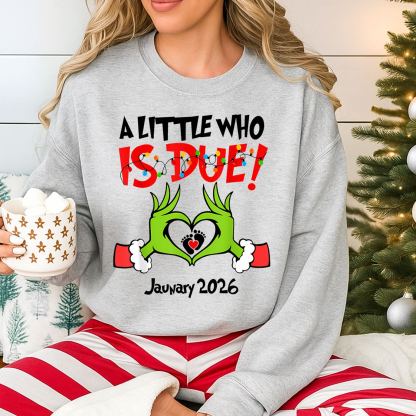  A Little Who Is Due Shirt Christmas Pregnant Shirt