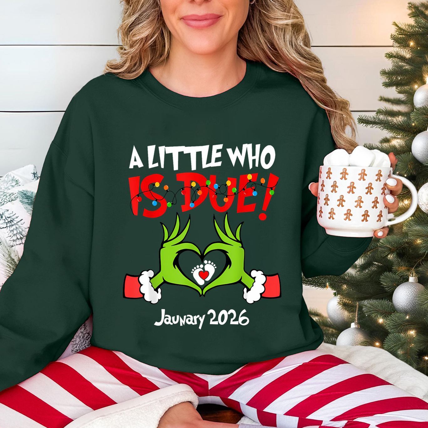  A Little Who Is Due Shirt Christmas Pregnant Shirt