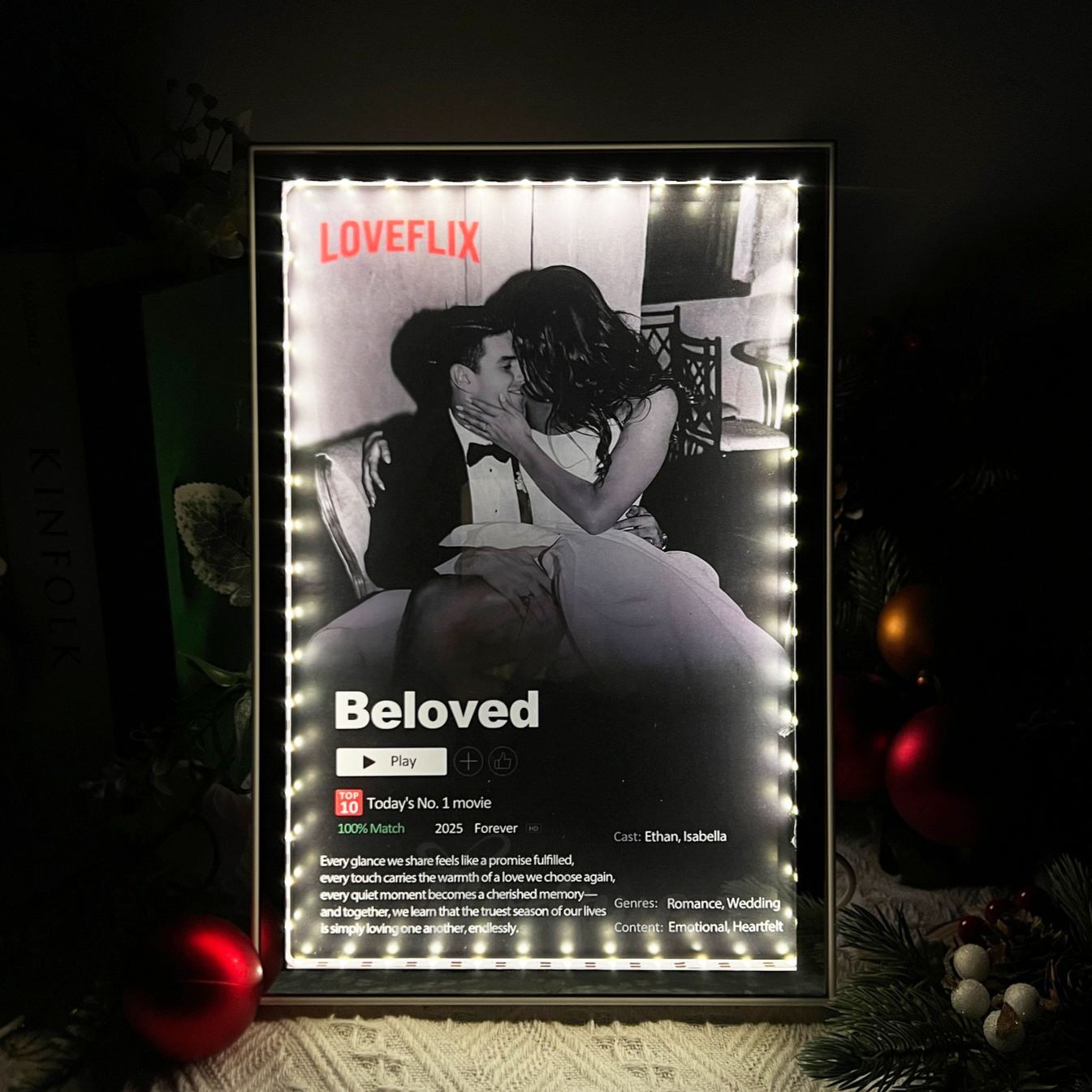 Personalized Family Memories Mirror Light Box