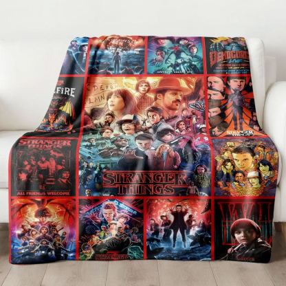 Bold Poster-Style Flannel Blanket