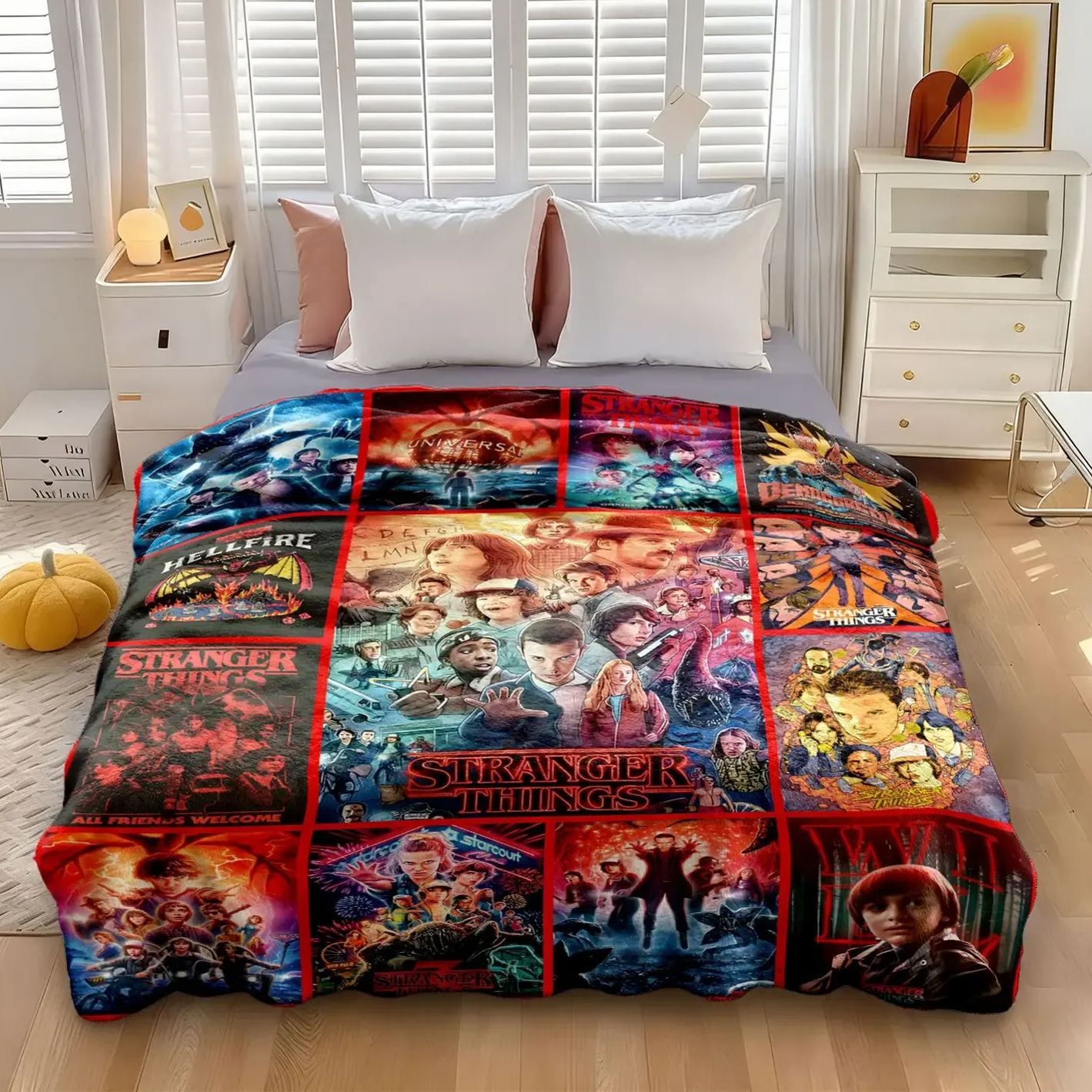 Bold Poster-Style Flannel Blanket