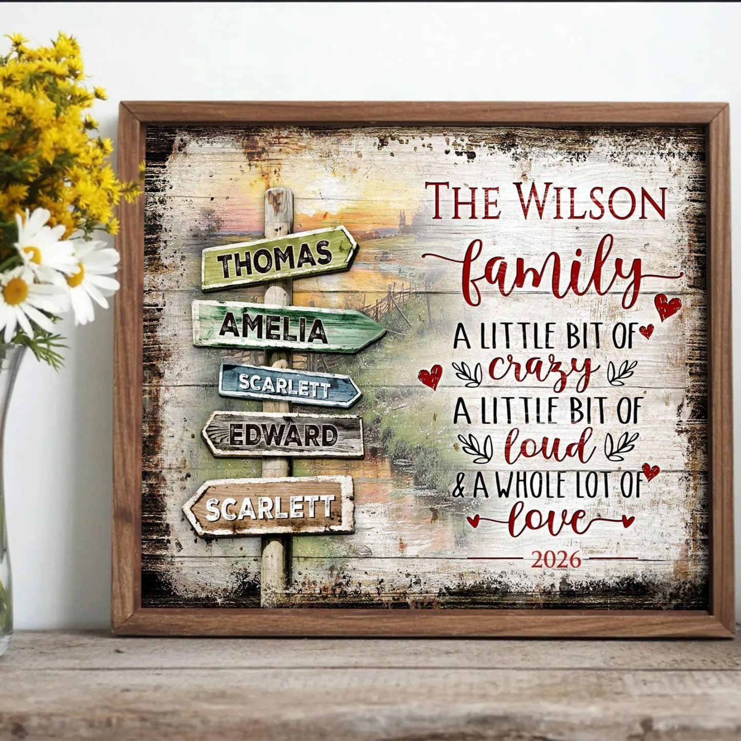 Personalized Family A Little Bit of Crazy Canvas