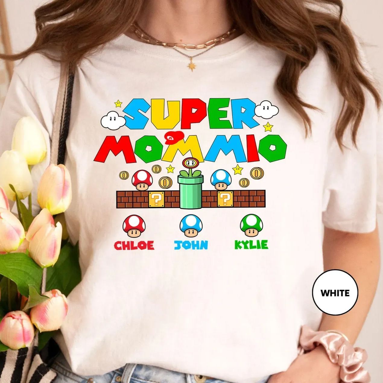 Personalized Super Mommio Shirt Mothers Day Gift